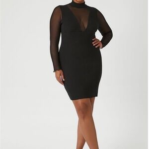 Plus Size sheer bodycon dress